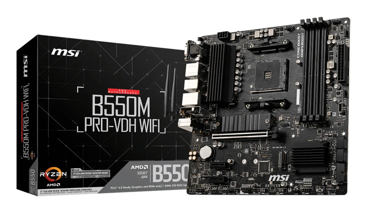 MB MSI B550M PRO-VDH WIFI AM4 4D4 4S3 2M.2 U3.2 GBL V/H/DP RAID