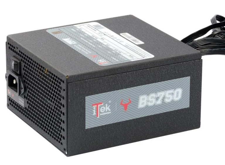 ITEK BS750 Evo Alimentatore ATX 750W 80PLUS Bronze PFC Attivo Ventola HDB 12cm Semi Modulare Black