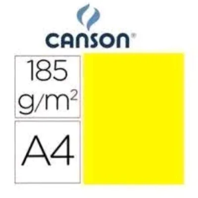 Canson Vivaldi Cartoncino 210X297 mm A4 185 g Giallo Canarino Conf 50 Pz.
