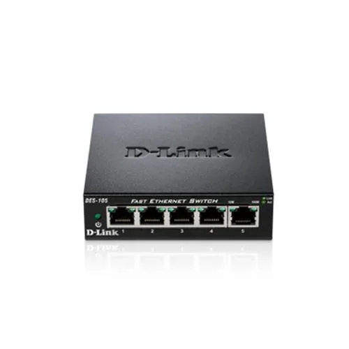 D-Link Des-105 Switch 5 LAN RJ-45 10/100Mbps Nero