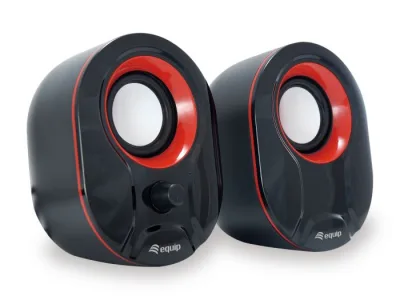 Conceptronic Equip 245332 Mini Speaker 2X3W Cablato Nero Rosso