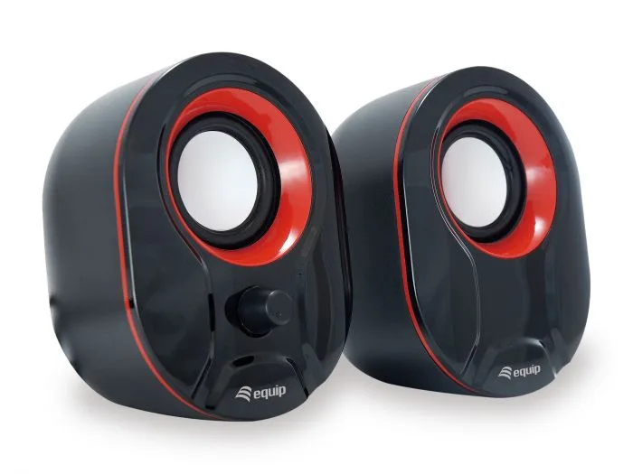 Conceptronic Equip 245332 Mini Speaker 2X3W Cablato Nero Rosso