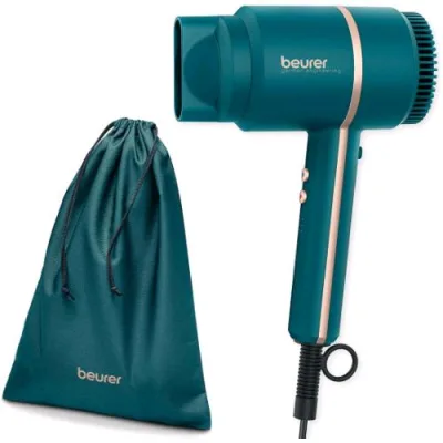 Beurer HC35 Phon Asciugacapelli 2000W Funzione a Ioni 3 Livelli di Calore e di Ventilazione Display LED Ocean