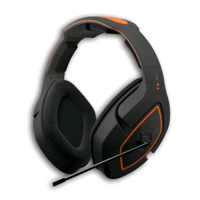 Gioteck TX50 Cuffie Stereo Gaming con Microfono per PS4 Xbox One PC Mac & Nintendo Switch Colore Nero Arancione
