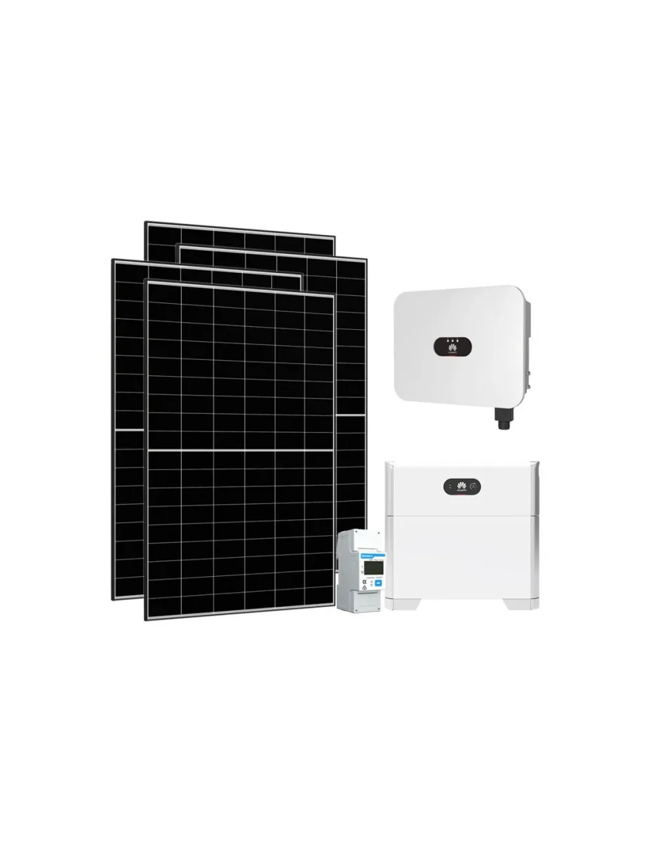 Kit fotovoltaico monofase 3325W inverter 3kW LB0 Huawei batteria al litio 5kWh LUNA2000