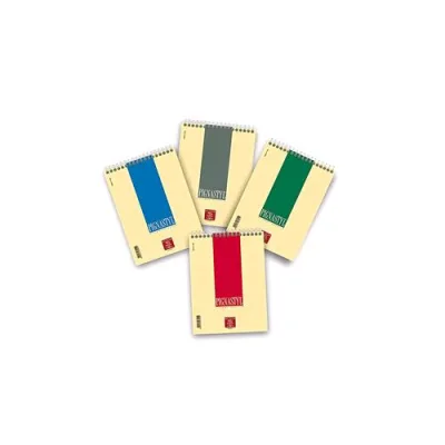 Pigna Blocco Spiralato A5 80 g Quadretti 5M 60 Fogli Col. Assortiti Conf 10 Pz.