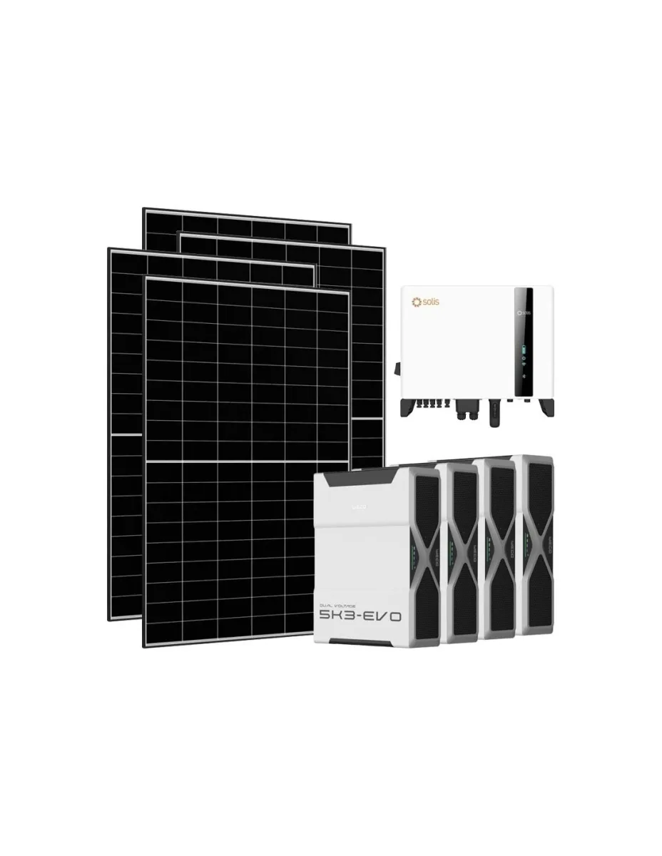 Kit fotovoltaico trifase 5700W inverter 5kW Solis litio 20.88kWh Weco EVO 5k3