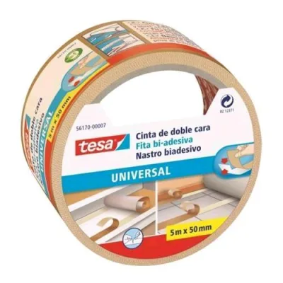TESA Universal Nastro Biadesivo 50MMX5M Colore Bianco Conf. 6 Pz.