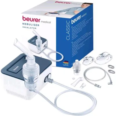 Beurer IH16 Aeresol con Tecnologia Ad Aria Compressa con Accessori Bianco Grigio