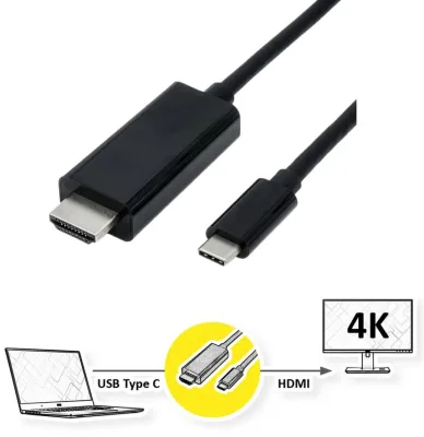 CAVO USB 3.1 C-HDMI 2MT M/M BK 3840X2160 @30HZ