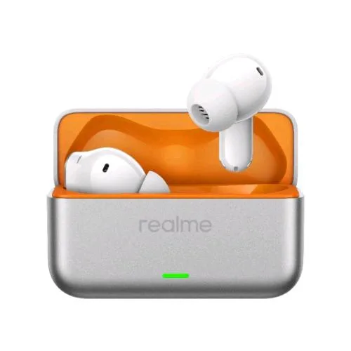 Realme T500 Pro Ear-Buds Wireless Auricolari Bluetooth Cancellazione Attiva del Rumore 50DB Audio Hi-Res IP55 Orange Mint