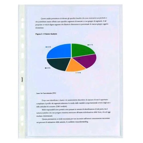 Favorit Linear Buste con Foratura Universale in PP CM 22X30 A4 Liscia Trasparente Conf 50 Pz.