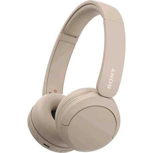 SONY WH-CH520 Cuffie On-Ear Wireless con Microfono Connessione Multipoint fino a 50 Ore di Durata Batteria Ricarica Rapipa Beige