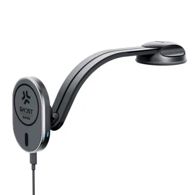 Celly Caricabatterie Auto a Supporto Magnetico da Auto per Cruscotto e/O Parabrezza Magsafe 15 W Nero