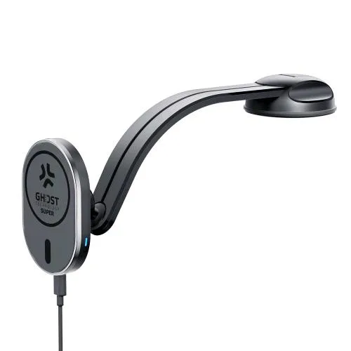 Celly Caricabatterie Auto a Supporto Magnetico da Auto per Cruscotto e/O Parabrezza Magsafe 15 W Nero