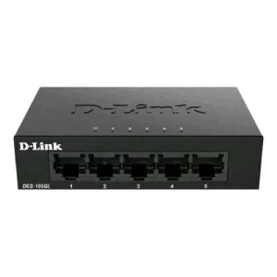 D-Link DGS-105GL Switch 5 Porte 10/100/1000 Gigabit Non Gestito Nero