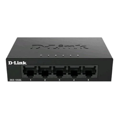 D-Link DGS-105GL Switch 5 Porte 10/100/1000 Gigabit Non Gestito Nero