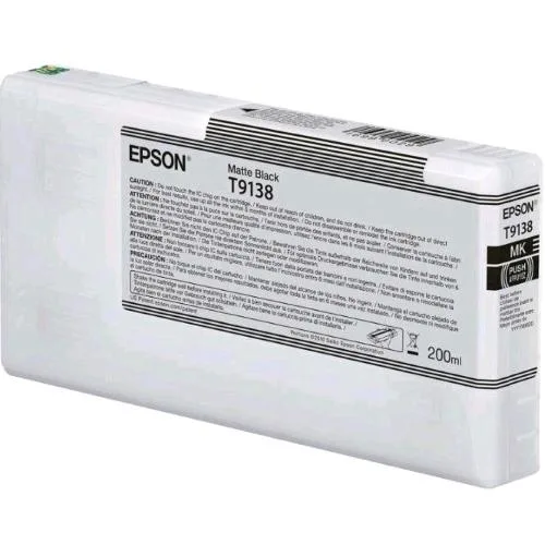 Epson T9138 CARTUCCIA INK MATTE BLACK 200 ML SureColor SC-P5000 STD Spectro, SC-P5000 Violet, SC-P5000 Violet Spectro