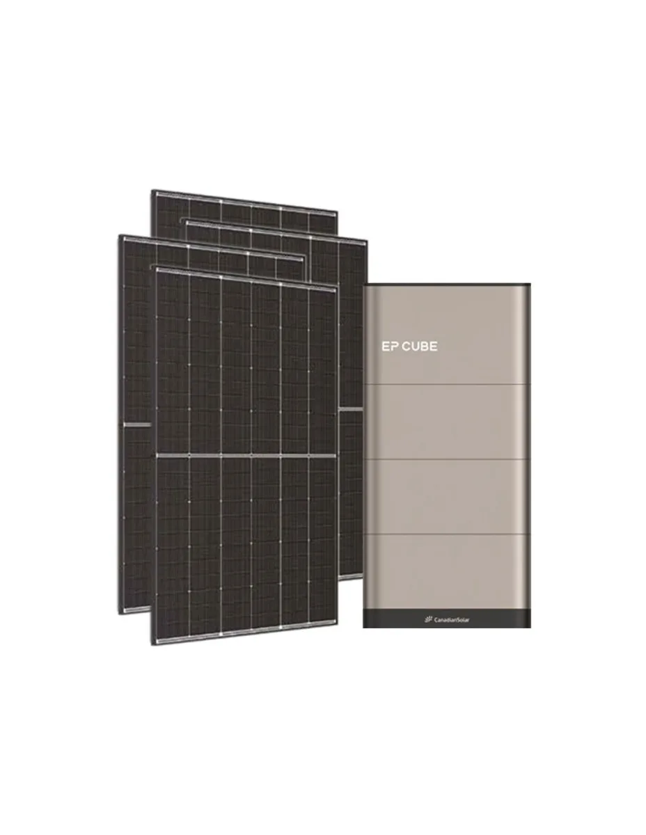 Kit fotovoltaico monofase 7280W inverter 6kW EP CUBE batteria al litio 10kWh CanadianSolar