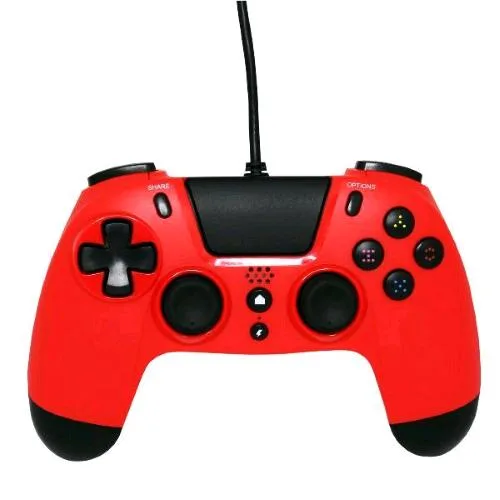 Gioteck VX4 PS4 PC Gamepad con Cavo Rosso