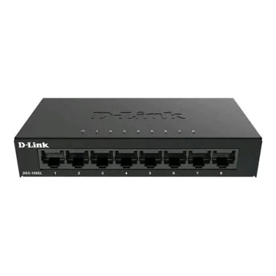 D-Link DGS-108GL Switch 8 Porte Gigabit Non Gestito 10/100/1000 Nero