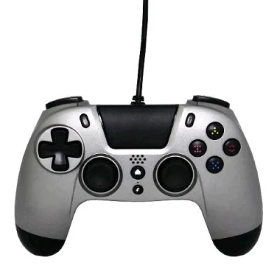 Gioteck VX4 PS4 PC Gamepad con Cavo Titanio