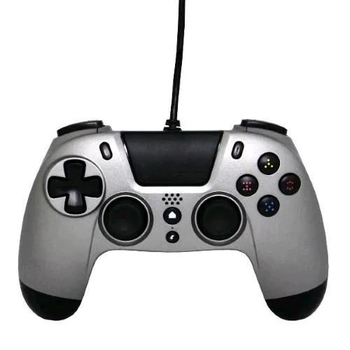 Gioteck VX4 PS4 PC Gamepad con Cavo Titanio