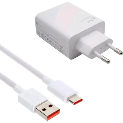 Xiaomi Hyper Charger Combo Caricabatterie da Rete 67 W USB-A Cavo USB-A USB-C Bianco