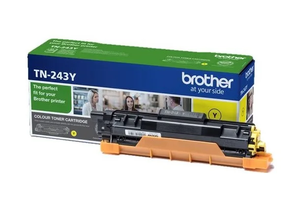 Brother TN- 243Y Toner Giallo 1.000 Pag per HLL3210CW / HLL3230CDW / HLL3270CDW / DCPL3550CDW / MFCL3730CDN / MFCL3750CDW / MFCL3770CDW