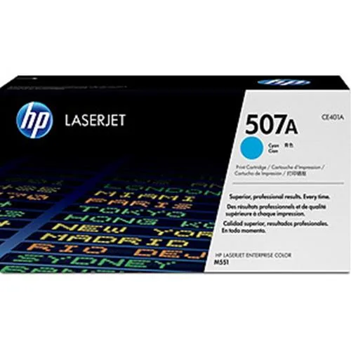 HP 507A Toner Ciano per LJ Enterprise 500COLOR M551DN-M551XH-Color Laserjet M570DN/M575F MFP-Laserjet M570DW/M575C-Laserjet 500 M575DN Garanzia Italia (CE401A)