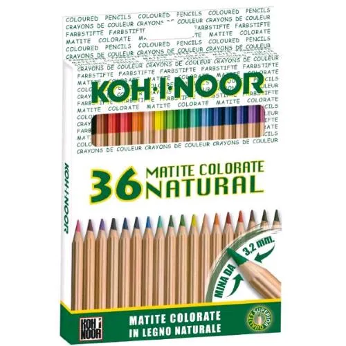 KOH-I-NOOR Natural Pastelli Colori Assortiti Conf 36 Pz.