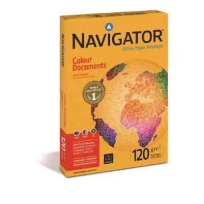 Navigator Colour Documents Risma da 250 Fogli 120 g 21 x 29.7 cm A4 Bianco Conf 8 Pz.