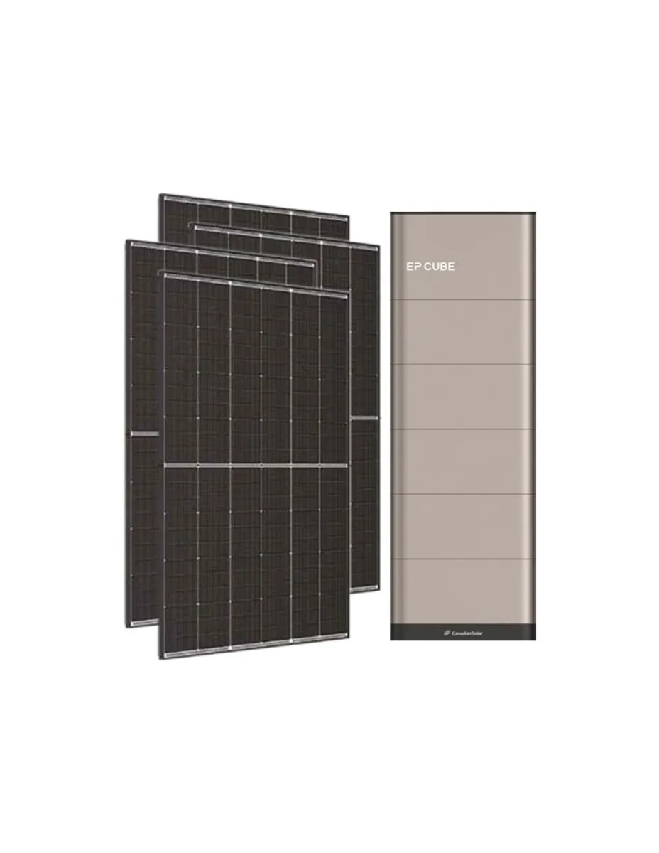 Kit fotovoltaico monofase 7280W inverter 6kW EP CUBE batteria al litio 20kWh CanadianSolar