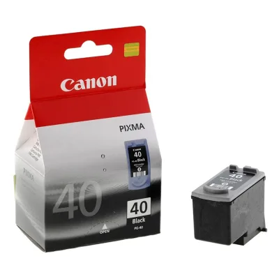 Canon PG-40 Cartuccia Inchiostro Nero per Pixma iP1600-iP2200-MP150-MP170-MP450-iP1300-iP1700-iP1800-iP2500-iP2600-MP160-MP180-MP460-MP210-MP220-MX300-MX310-MP190/Fax JX200-JX500