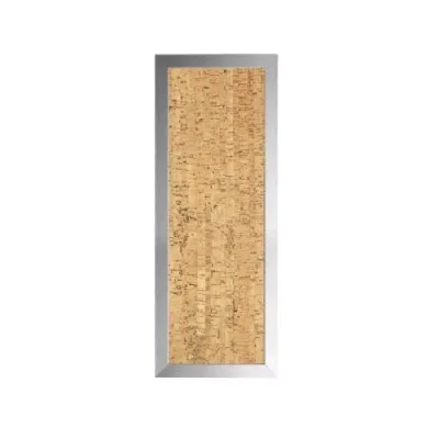 Bi-Office Flow Silver Lavagna in Sughero Deco 60X20 cm Cornice Argentata
