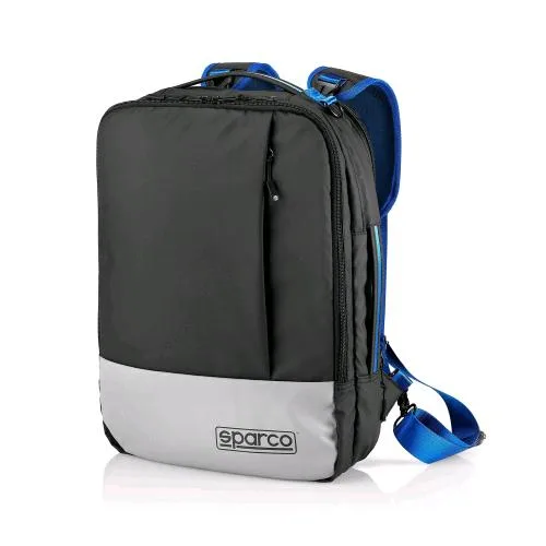 Celly Sparco Backpack Fuel Zaino per Notebook da 15.6" in Poliestere 3 Scomparti Nero
