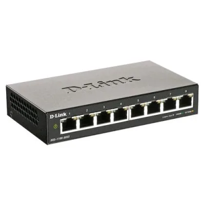 D-Link DGS-1100-08V2 Switch 8 Porte Gigabit 10/100/1000 Nero