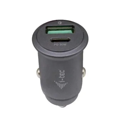 I-TEC Caricabatteria da Auto 1 x USB Tipo a 3.0 1 x USB Tipo C Nero