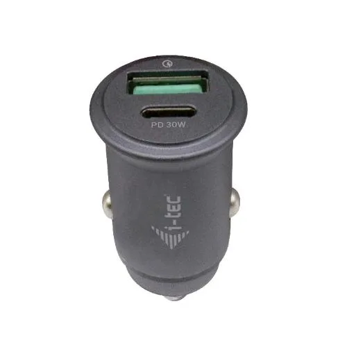 I-TEC Caricabatteria da Auto 1 x USB Tipo a 3.0 1 x USB Tipo C Nero
