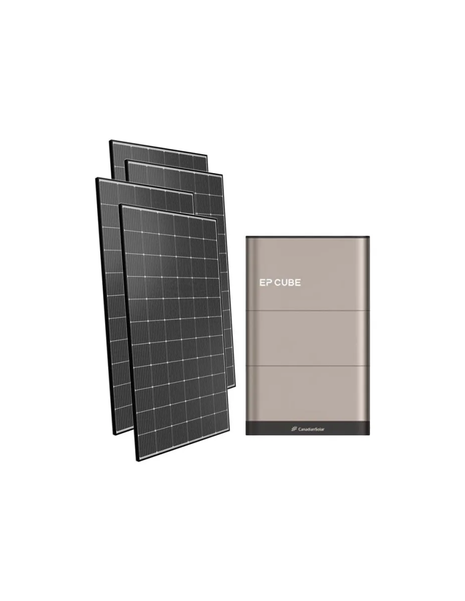 Kit fotovoltaico monofase 6060W inverter 6kW EP CUBE batteria al litio 5kWh CanadianSolar