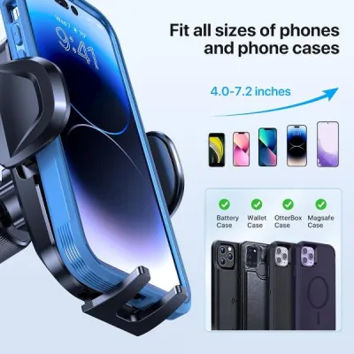 SUPPORTO UNIVERSALE TELEFONO AUTO CON VENTOSA DOPPIO GANCIO