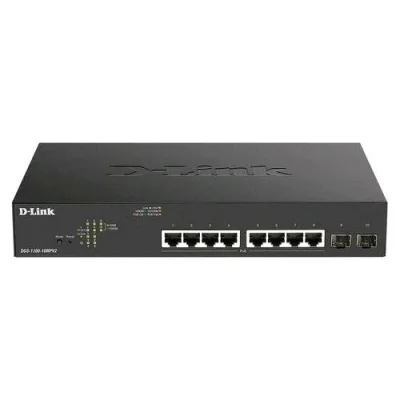 D-Link DGS-1100-10MPV2 Switch di Rete Gestito Gigabit Ethernet 10/100/1000 Supporto Power Over Ethernet POE 1U Nero