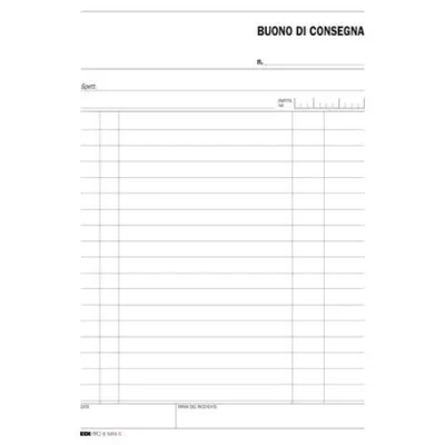 Edipro Blocco Buono di Consegna Autocopiante 3 Copie 23 X150MM 99 Fogli Conf 10 Pz.
