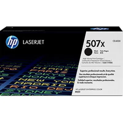 HP 507X Toner Nero per LJ Enterprise 500COLOR M551N-M551XH-Color Laserjet M570DN/M575F MFP-Laserjet M570DW -Laserjet 500 M575DN Garanzia Italia (CE400X)