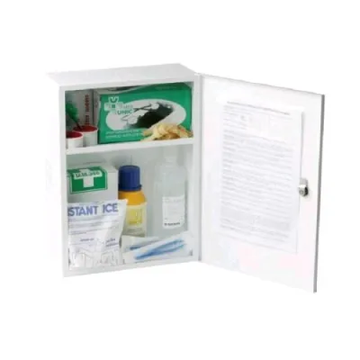 Markin Armadietto Pronto Soccorso 40.5X30X13 cm con Dotazione Standard Bianco