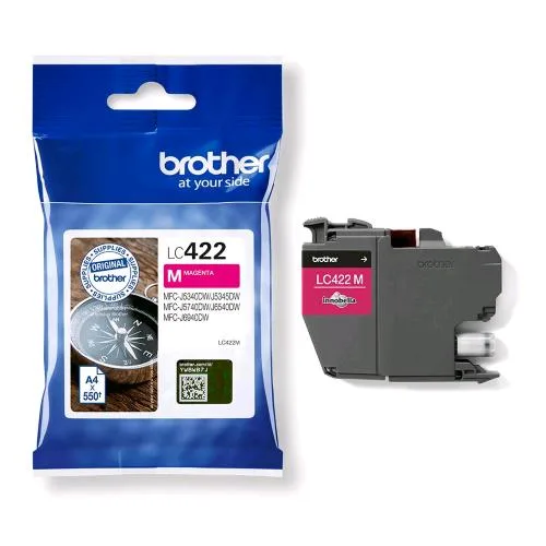 Brother LC-422M Cartuccia Ink Jet Magenta per MFC-J5340DW MFC-J5740DW MFC-J6540DW MFC-J6940DW 550 Pagine