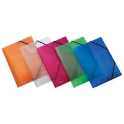 Favorit Lumina Cartella 3 Lembi con Elastico in PP 220X300 mm A4 Dorso 3 cm Trasparente