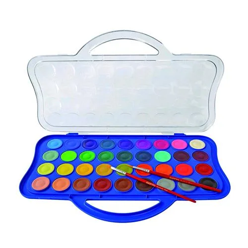 Giotto Acquerelli Pastiglie Tempera Acquarellabili 30 mm Colori Assortiti 36 Pz.