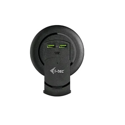 I-TEC Caricabatterie Universale da Tavolo 1 x USB Tipo C 3 per USB Tipo a 3.0 Nero