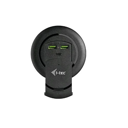 I-TEC Caricabatterie Universale da Tavolo 1 x USB Tipo C 3 per USB Tipo a 3.0 Nero